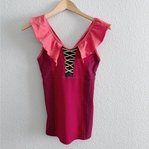 Crowned Athletics Sister Witch Ruffle Tank Top